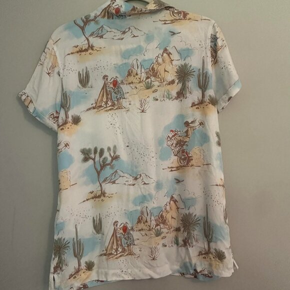 Harley-Davidson Out West Printed Woven Shirt Button Up Western - NWT - Medium - Picture 7 of 7